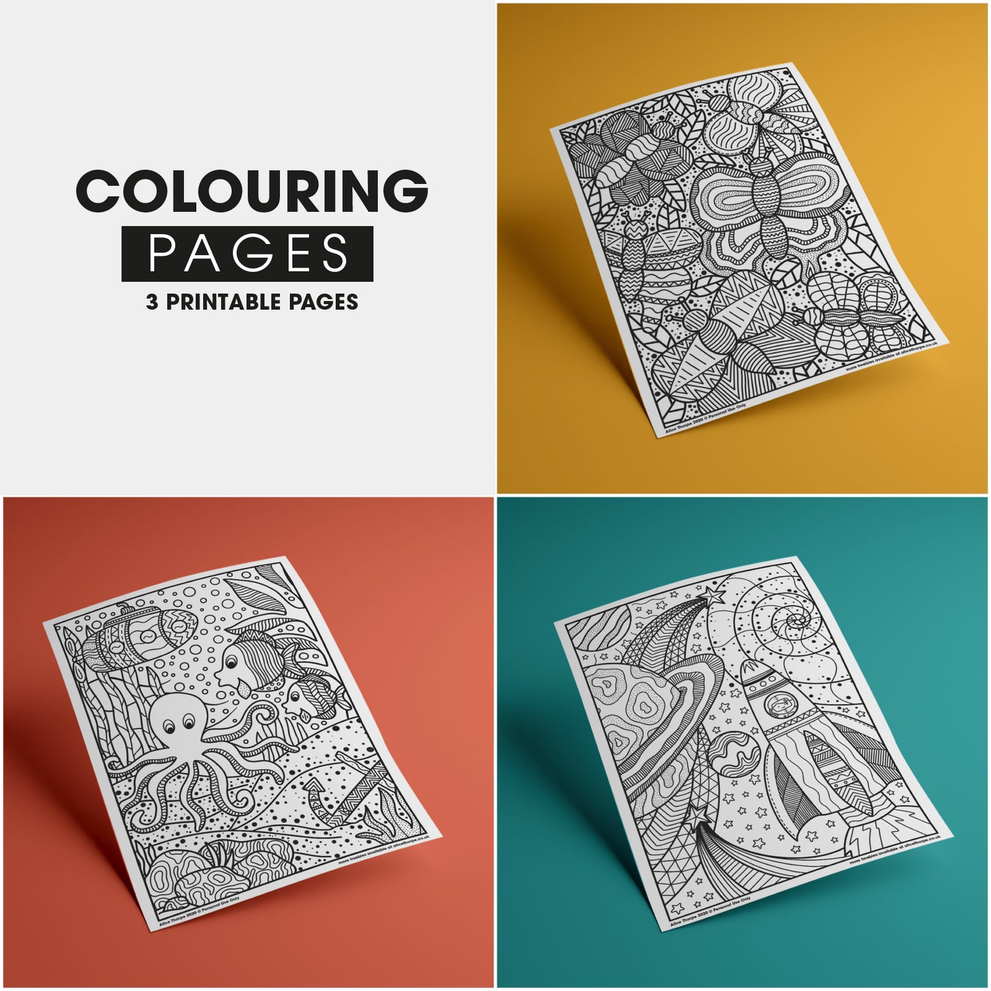 Colouring Pages - Alice Thorpe