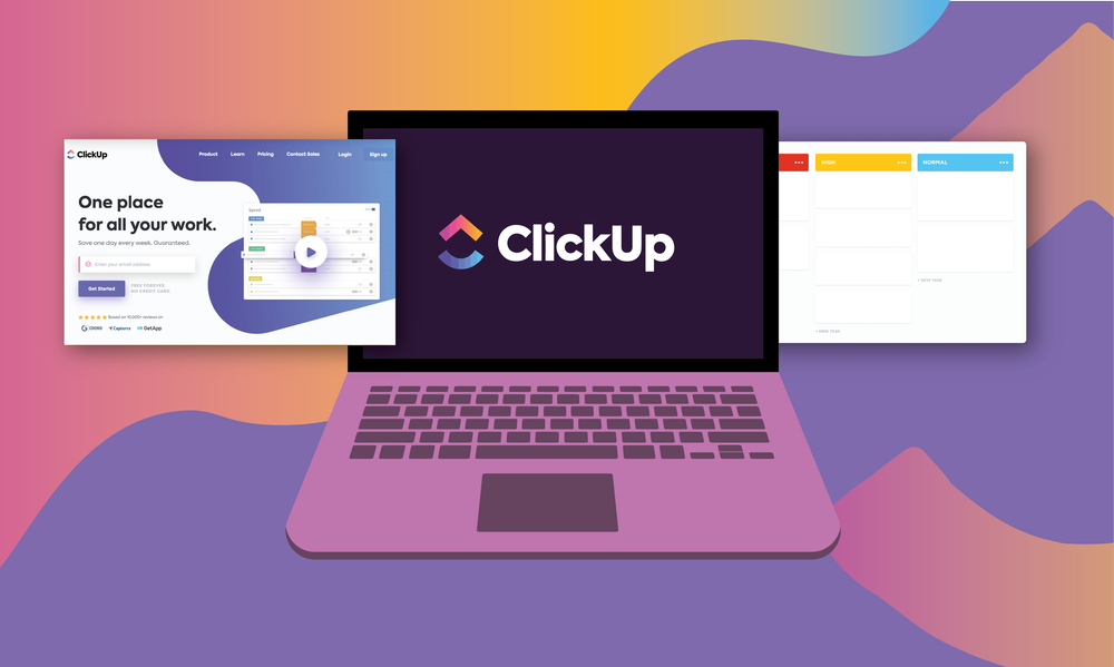 ClickUp App on Laptop