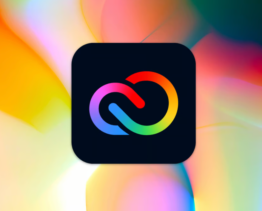 Adobe Creative Cloud Logo Rainbow Background