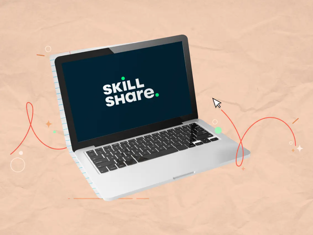 Skillshare Logo on Laptop