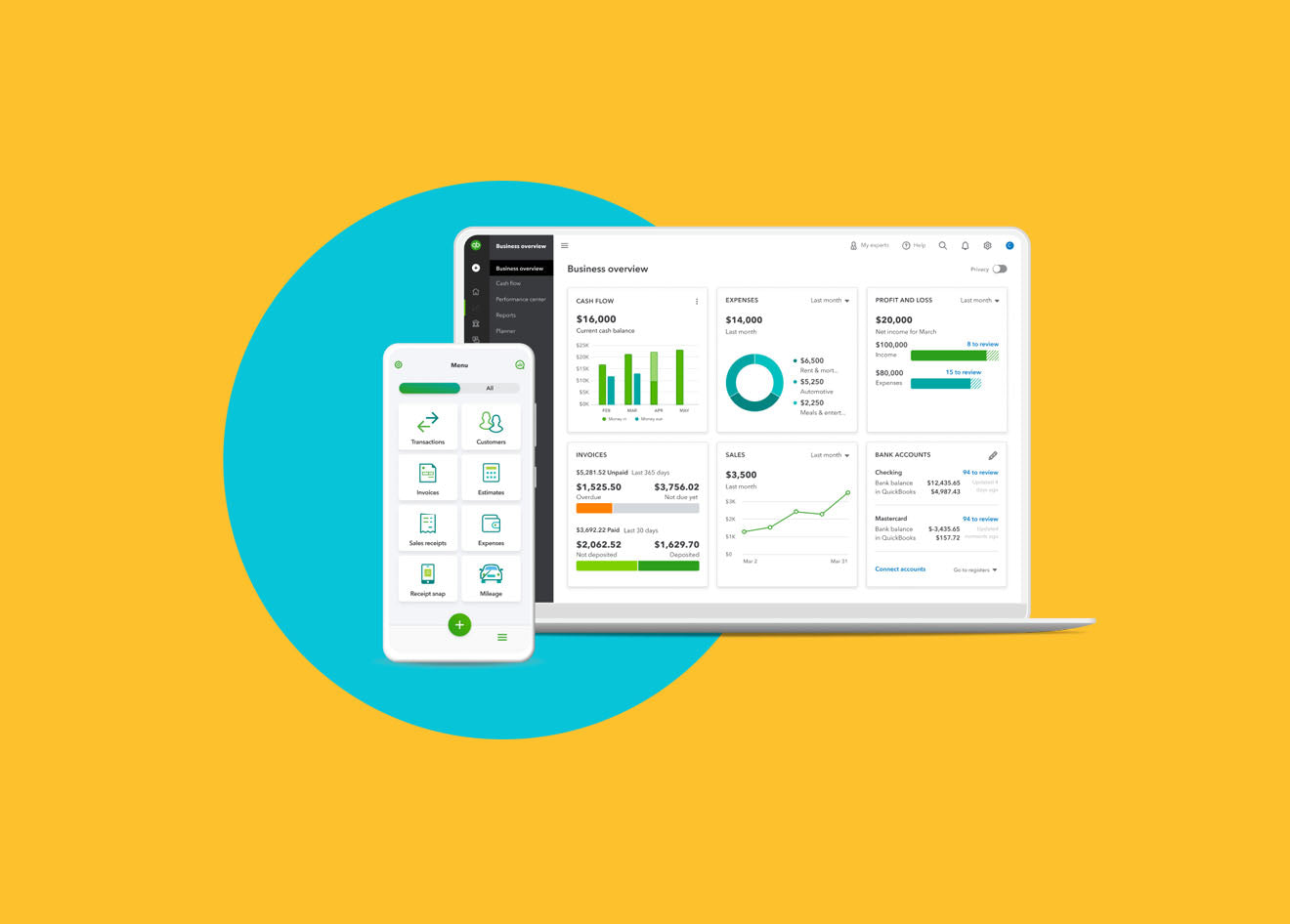 Quickbooks on Web and Mobile